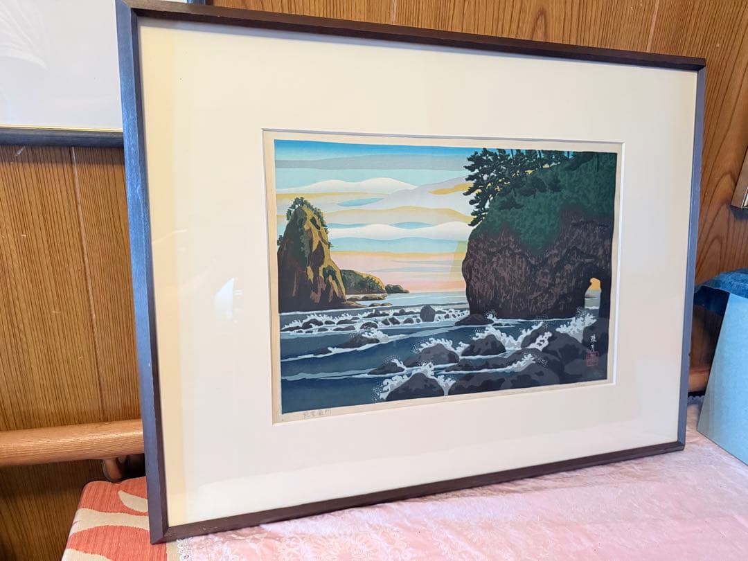 M様へ感謝お嫁入り‼️井堂雅夫 真作木版画加能