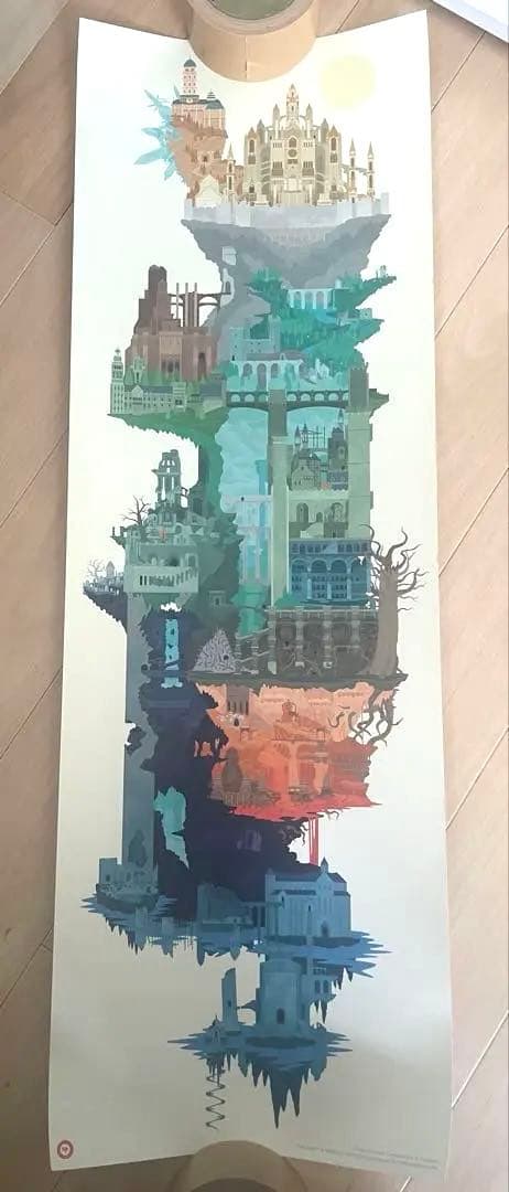 DARK SOULSシリーズ ロードラン イラストMAP ポスター DARK SOULS」－ ロードラン（ソル） ポスター - Fangamer Japan