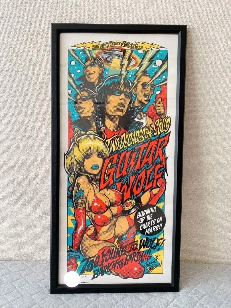 200枚限定　ロッキンジェリービーン　ポスター　ギターウルフ20周年　サイン