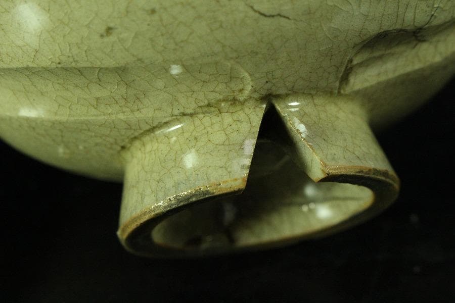 茶道具 古萩 刷毛目茶碗 江戸末期 桂又三郎 書付(K-YC560) 梟】常滑焼 三代