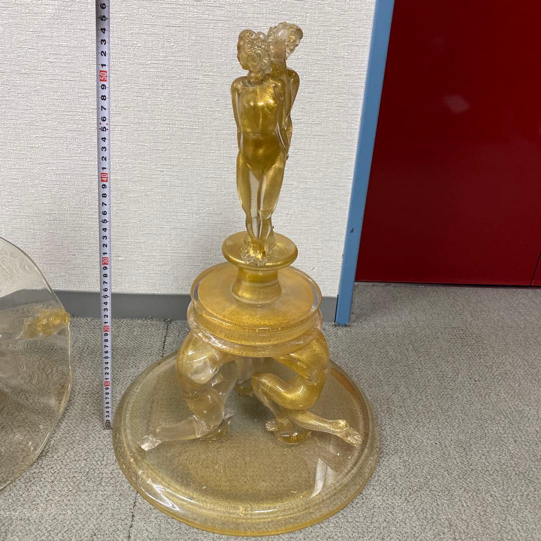 19世紀 ヴェネチア コンポート 特大品 タトチ 東さ8-0107④