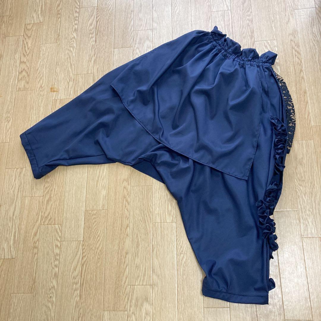 『お客』変形デザイン☆サルエルパンツ　アズノウアズ　デニムリメイクスカート