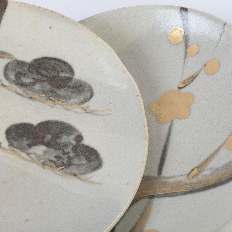 和食器 茶懐石 幸兵衛窯 絵変和皿 銘々皿 五客 共箱