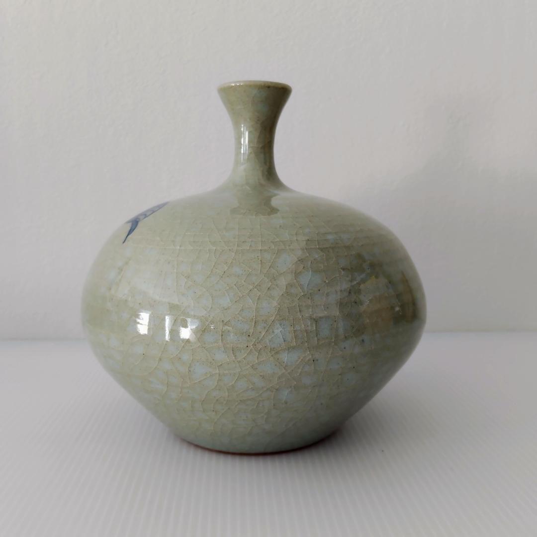 伊万里焼 鍋島 虎仙窯 臺 一輪挿し 秀樹作【未使用品】