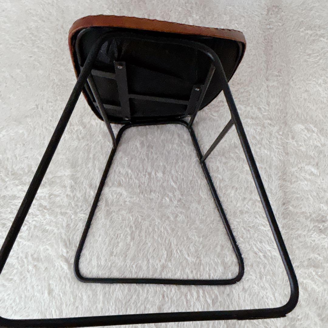 本革】アイアン スツール レザー スツール インダストリアル　ヴィンテージ