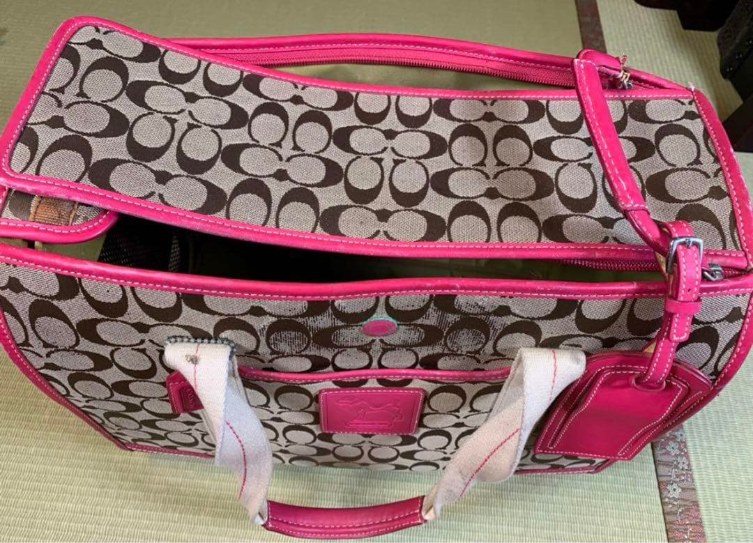 【激レア】Coach キャリーバッグ ペット用　ペットキャリー 激レア】Coach キャリーバッグ ペット用 ペットキャリー キャリー