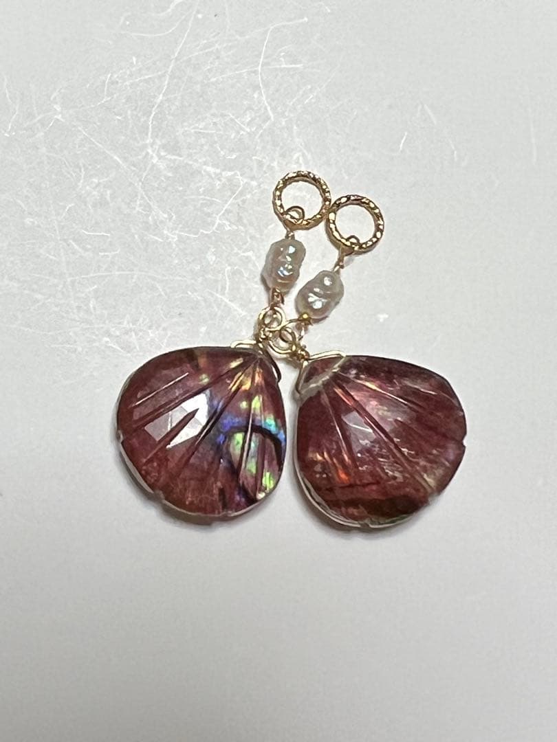 Kaya❤️ 両面別カラーアバロン　カービング　マルチフローライト14kgf