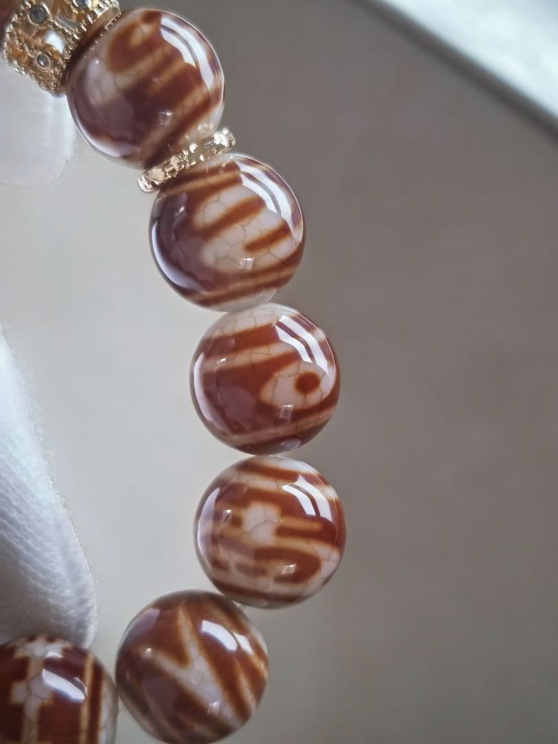 新作♡火供龍紋丸天珠ブレス