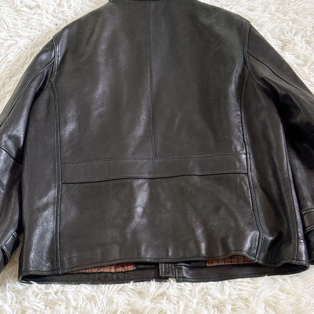 Lサイズ✨ブルックスブラザーズ オールレザージャケット フルジップ