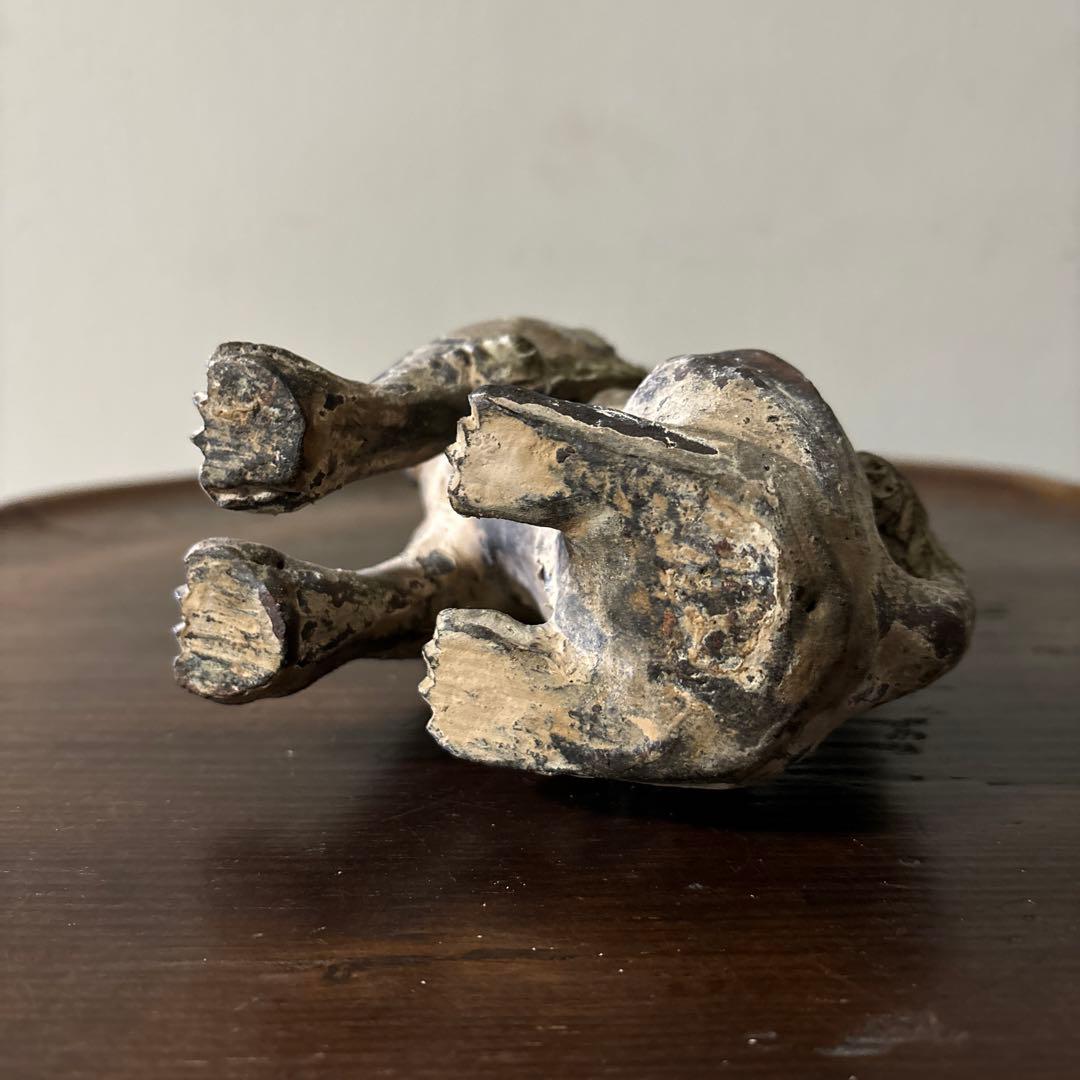 古琉球 壷屋 シーサー 狛犬 アンティーク 骨董信仰 招き猫 福助 古美術