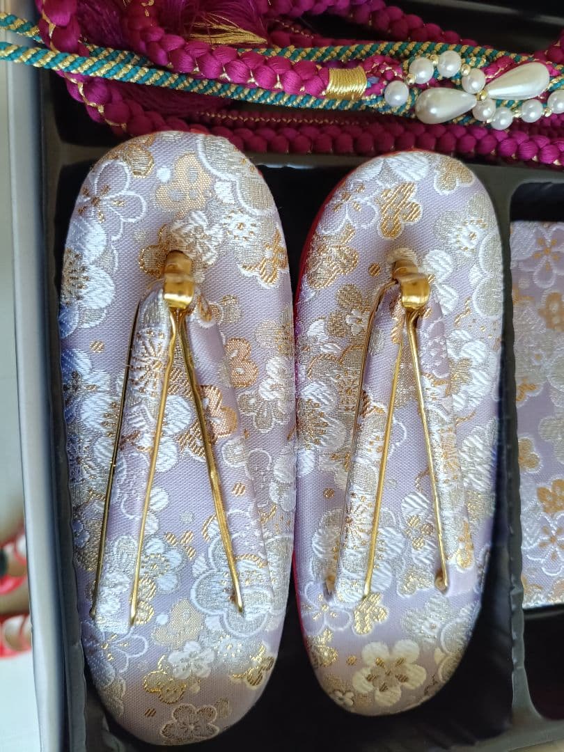 新品☆薄紫の着物に薄いピンクの作り帯