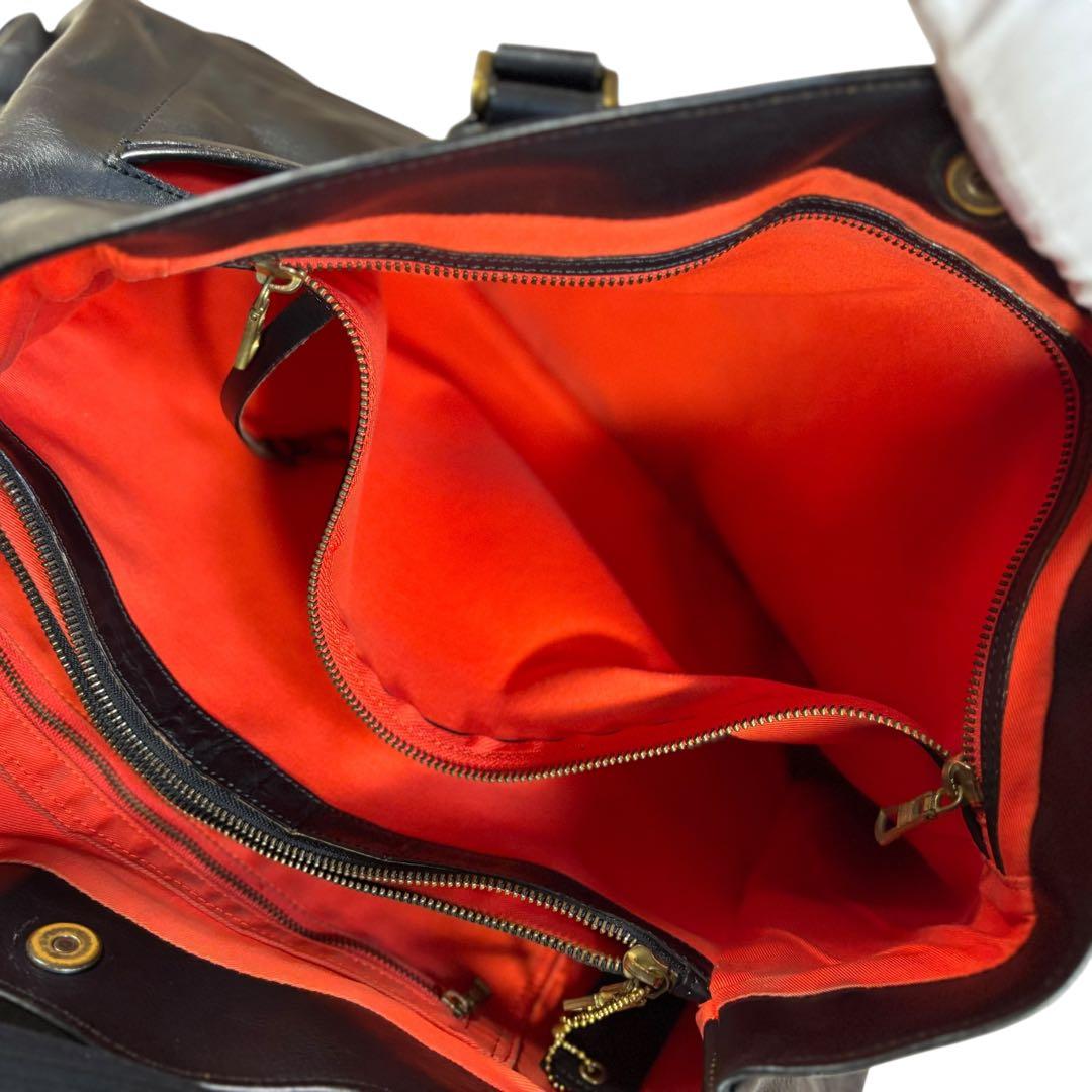 【美品】マスターピース　トートバッグ　レザー　ビジネス　A3可　Gloss