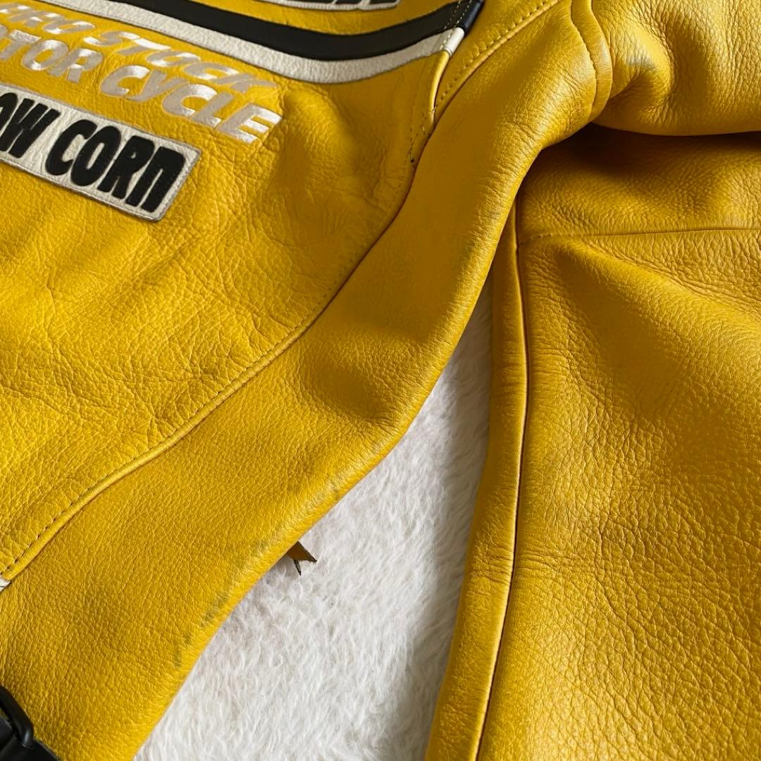 YeLLOW CORN レザージャケットモーターサイクル刺繍ワッペンLL