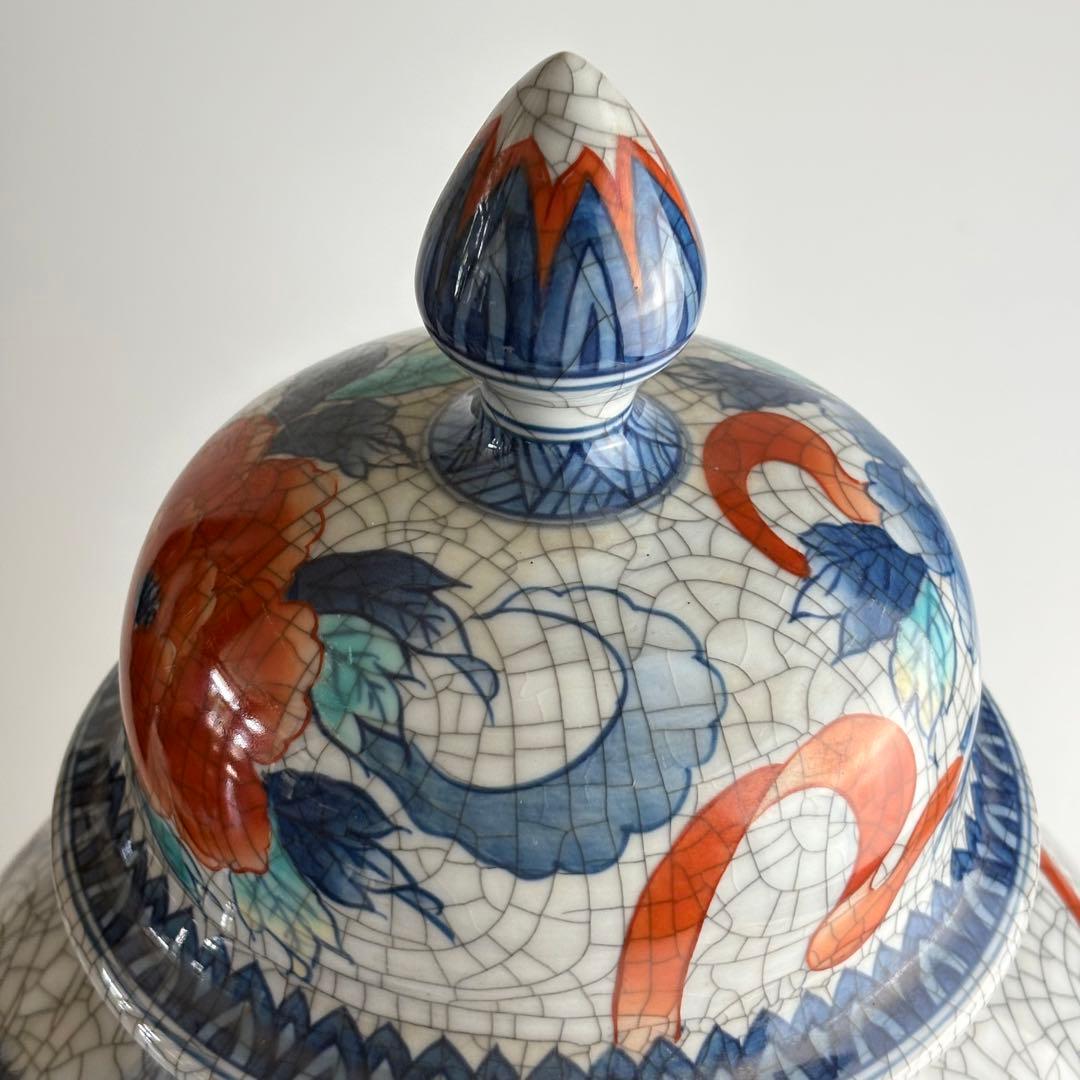 鍋島焼 青山窯 鍋島青山 色鍋島壷 壺 高さ46㎝ 飾り壷