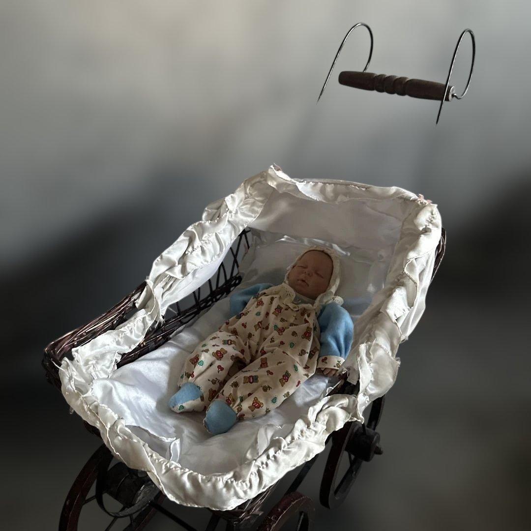 めちゃくちゃ可愛い！人形用 クラシック ベビーカー ブラウン