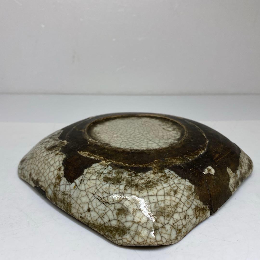 中国明時代 呉須古染付 四方鉢 東さ7-0330①