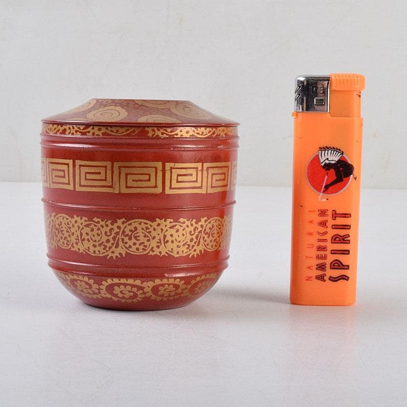 専用 茶道具 塗師中村宗哲作 朱唐草如心好 寸切茶器即