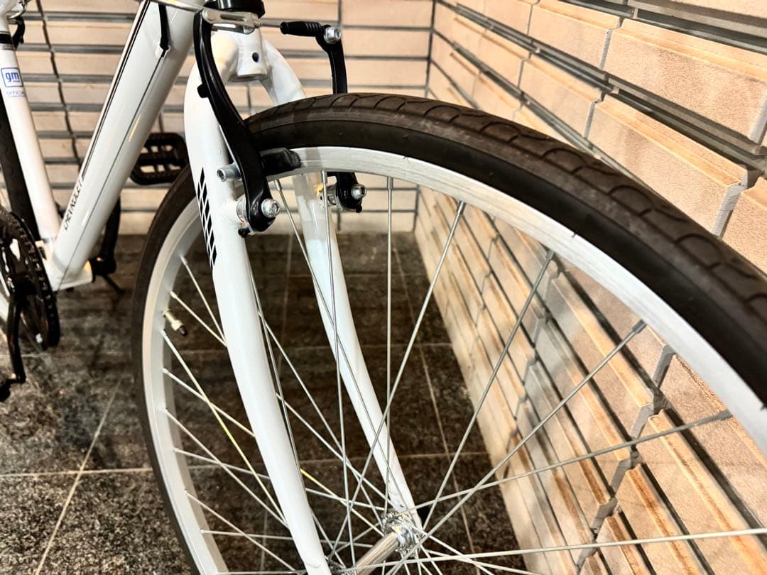 即乗りOK】街乗り自転車 ホワイト 状態良好 通勤・通学 ロードバイク
