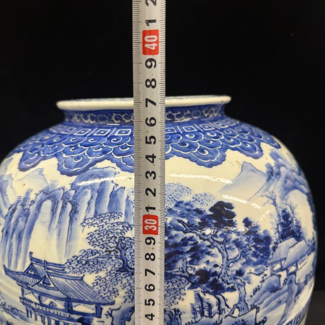 年末値下げ！希少！肥前有田 金作製 花瓶 名工 大正時代 時代物染付