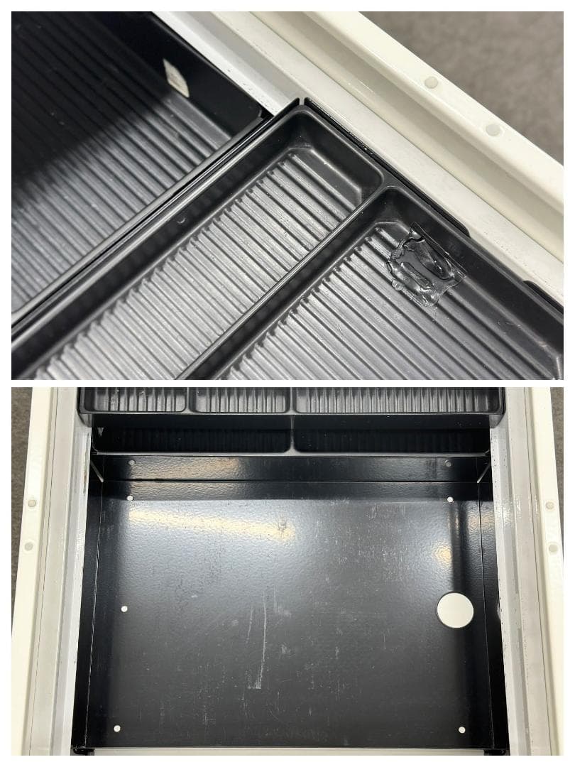 正規品□USMハラー□ロールボーイ デスクワゴン 2段 鍵なし ホワイト 白