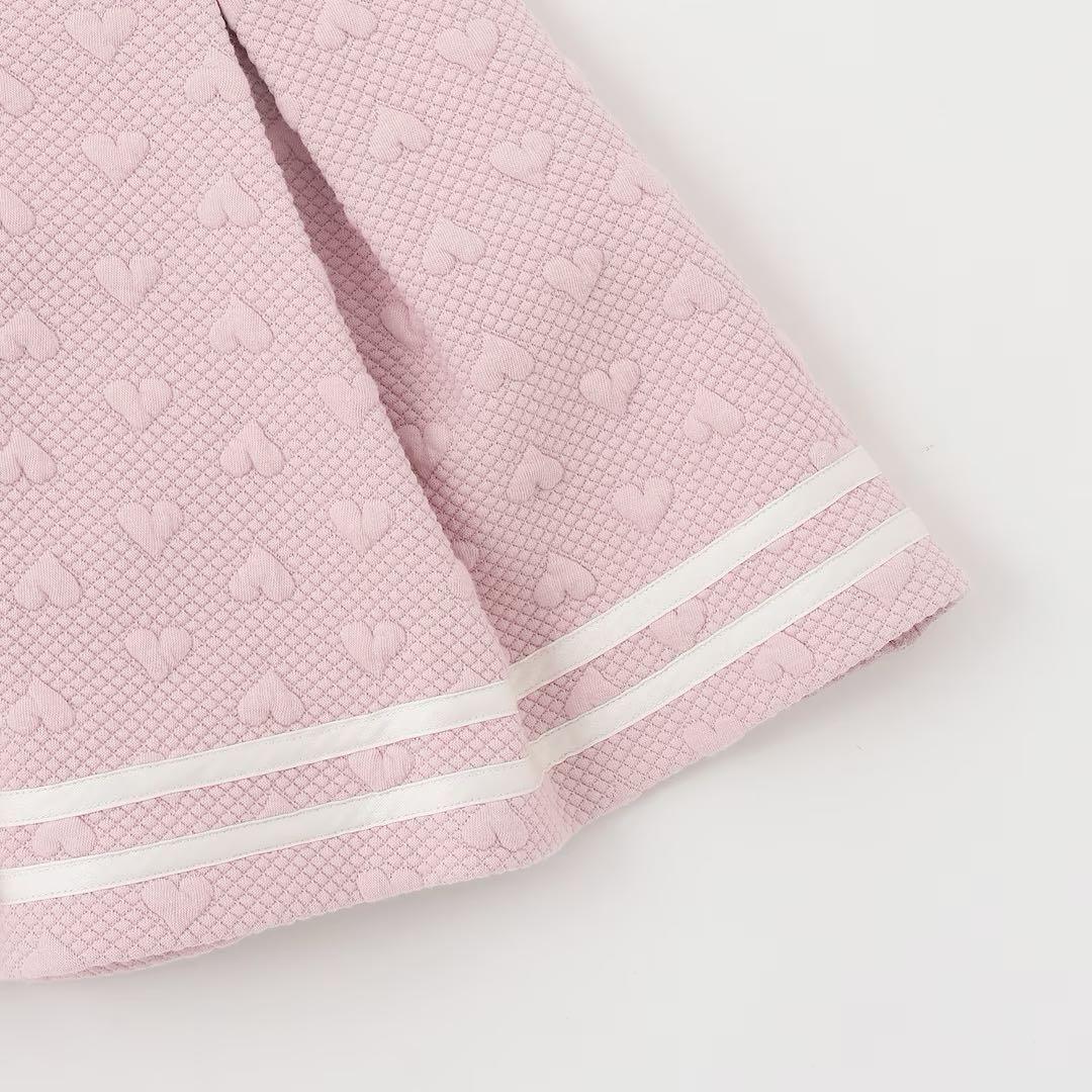 メゾピアノ新品新作タグ付きカットジャガードハーフZIPセーラーセットアップ130