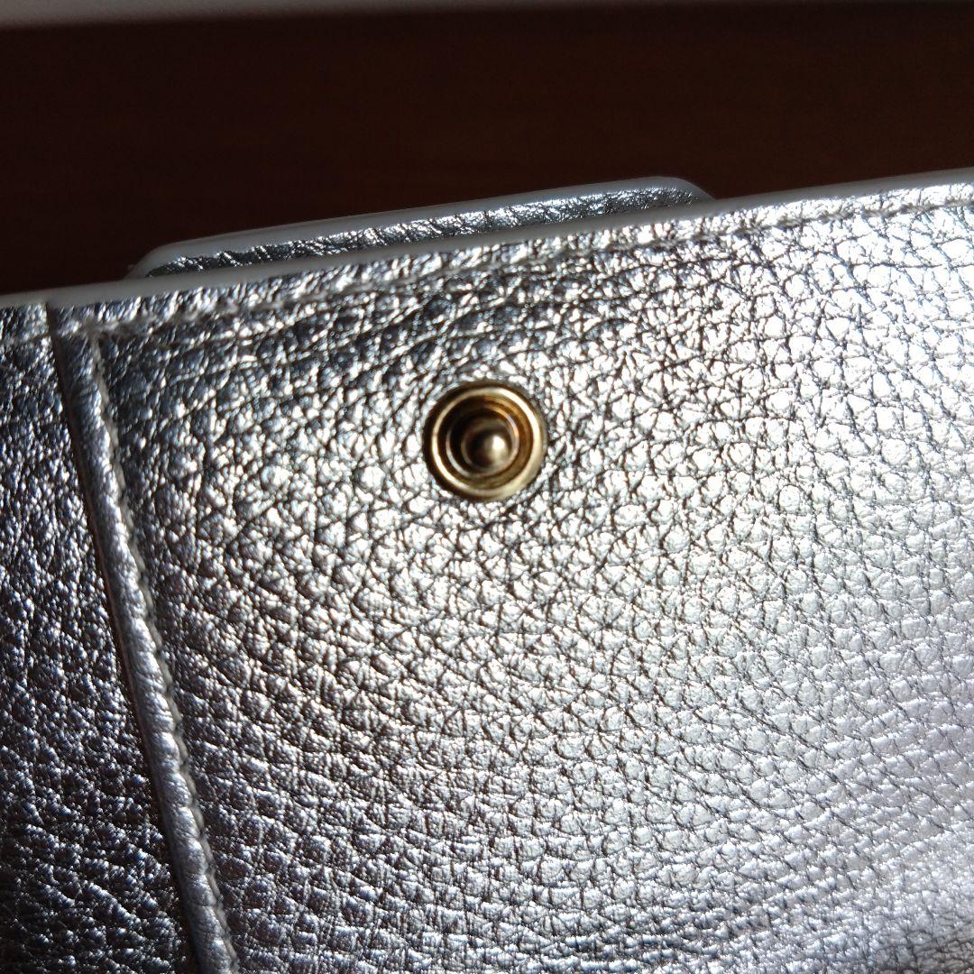 TOV　トーヴ　リボンデザイン　三つ折り財布　ミニウォレット　シルバー　イエナ