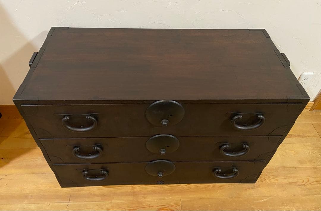 欅の玉杢が美しい骨董箪笥 アンティークチェスト