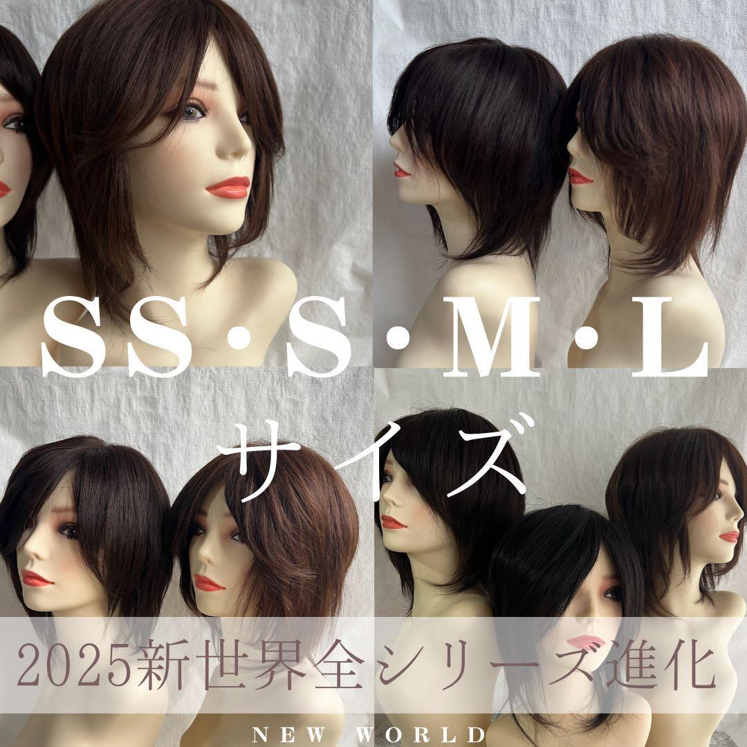 2026新世界　人毛　ウィッグ　フルウィッグ　シルクスキン　医療ウィッグ　レミー