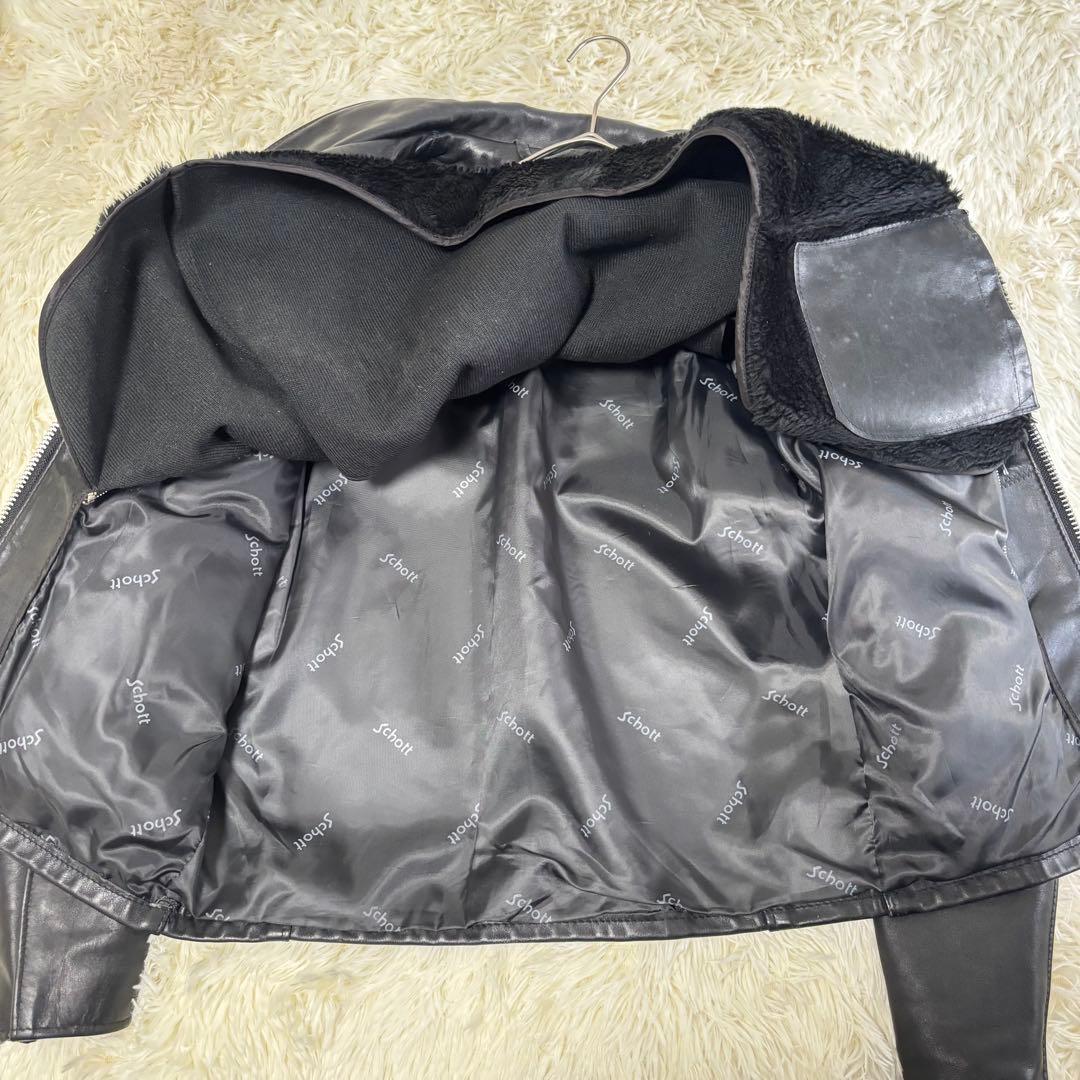 美品✨schott 642 レザージャケット シングルライダース 牛革 40 黒