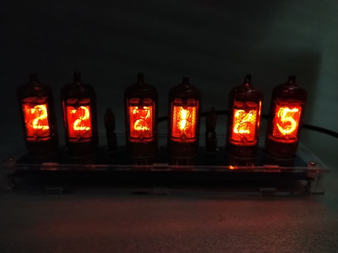 ニキシー管時計 Z573M 6球 完成品 ケース入り A97604456