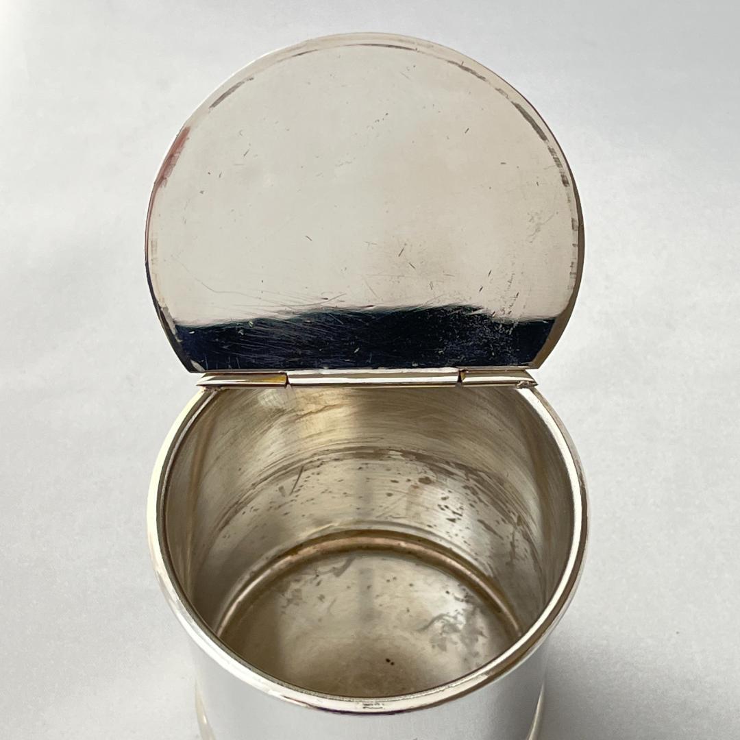 【E H Parkin & Co】騎士のティーキャディー【シルバープレート】