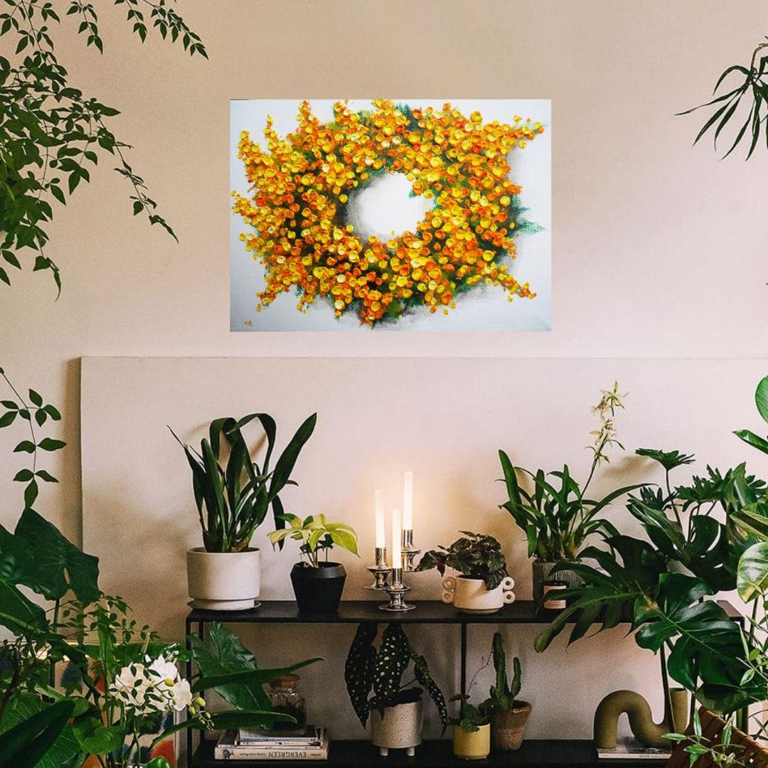 油絵 絵画 【ミモザリース】