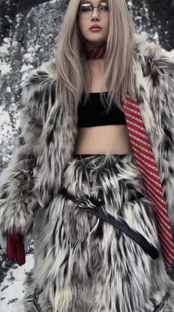 STARTEXCEEDEND フェイクファー アウターyvngpatra着用 S