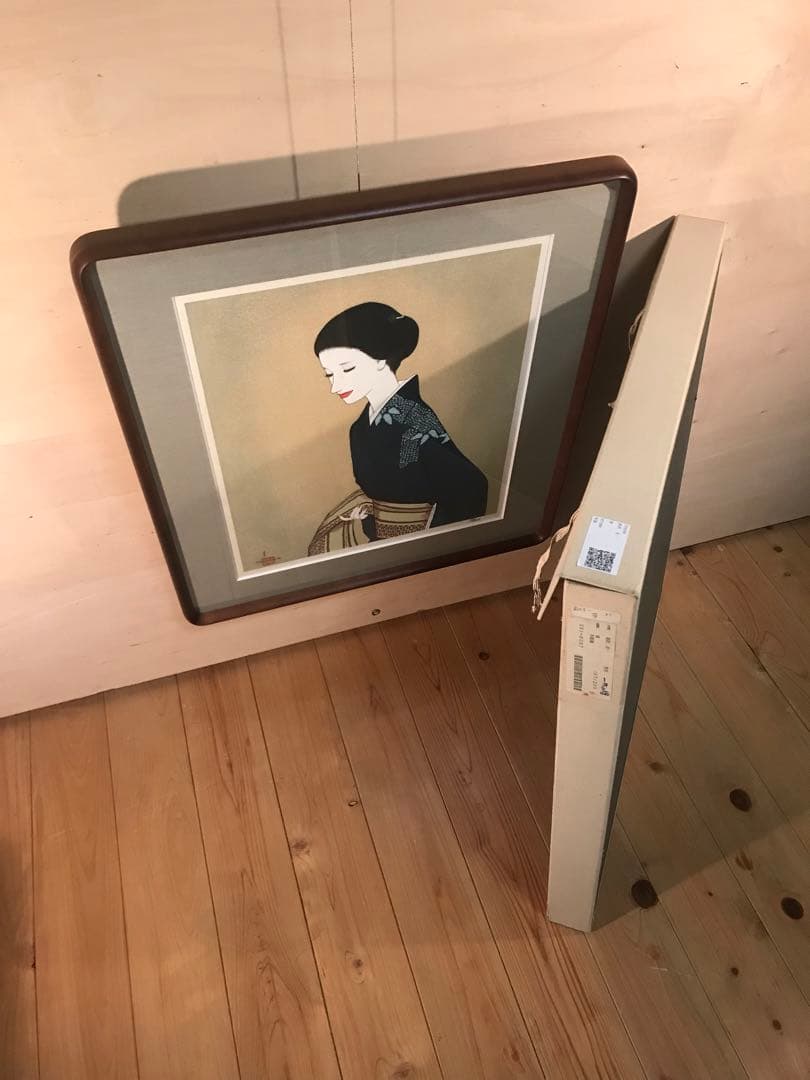 高沢圭一 「帯」 木版画 刷り込みサイン・作品証明シール有り - WWW