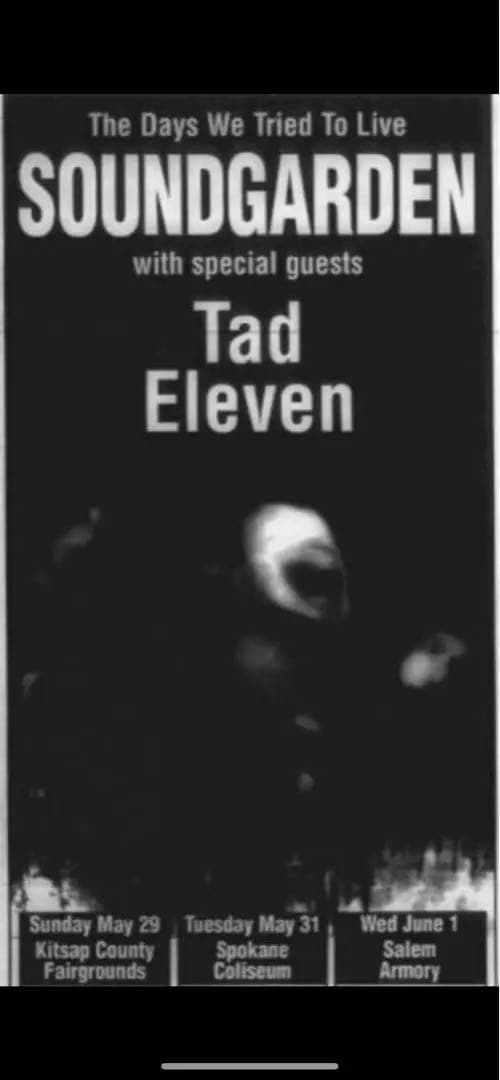 希少'94 soundgarden/TAD/Elevenライブ tシャツ - メルカリ