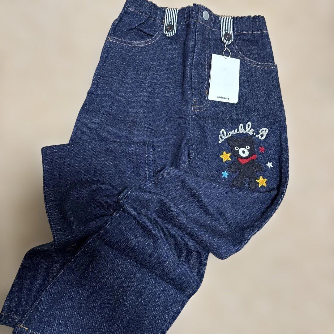 double.B デニム長ズボン ミキハウス 130サイズ 定価8295円