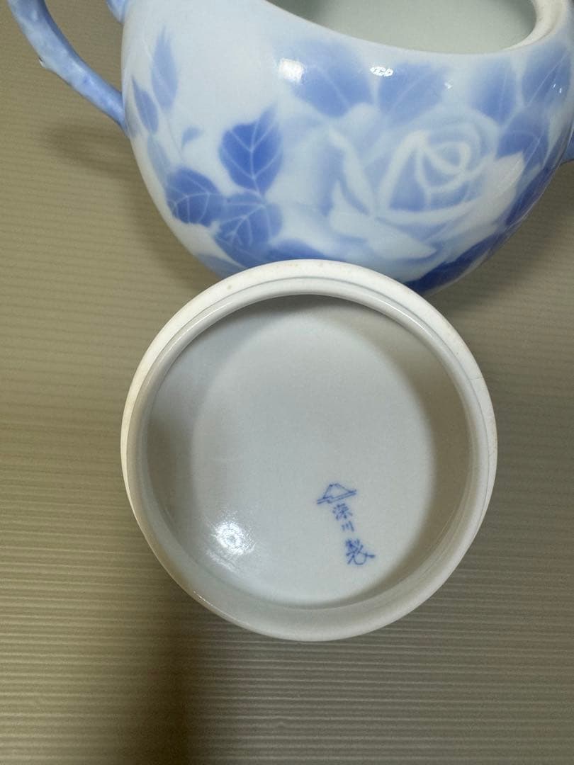 2289 希少　深川製磁　ティーポット1客　シュガーポット1客