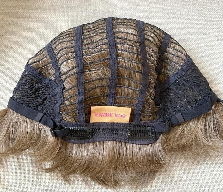 銀座サロン　KAZUE WIG　フェミニンショート　人毛MIX　マルチブラウン