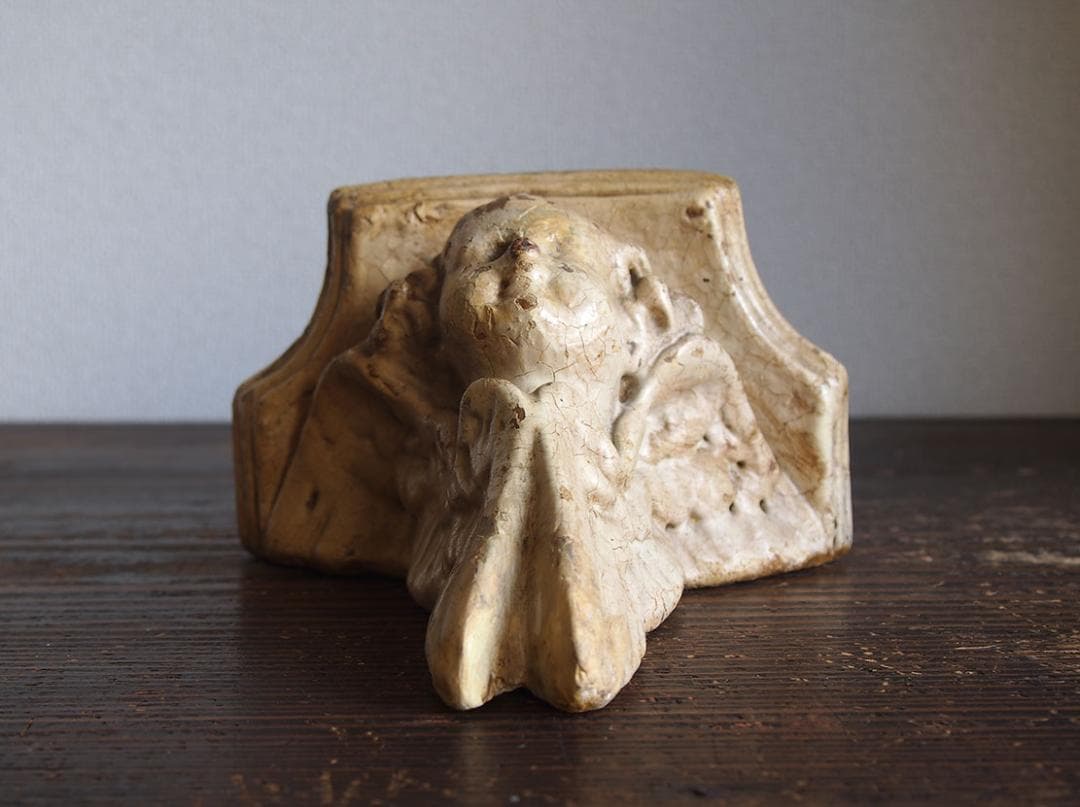 天使のコンソール 彫刻 ウォールシェルフ 家具部品 装飾 サルベージ