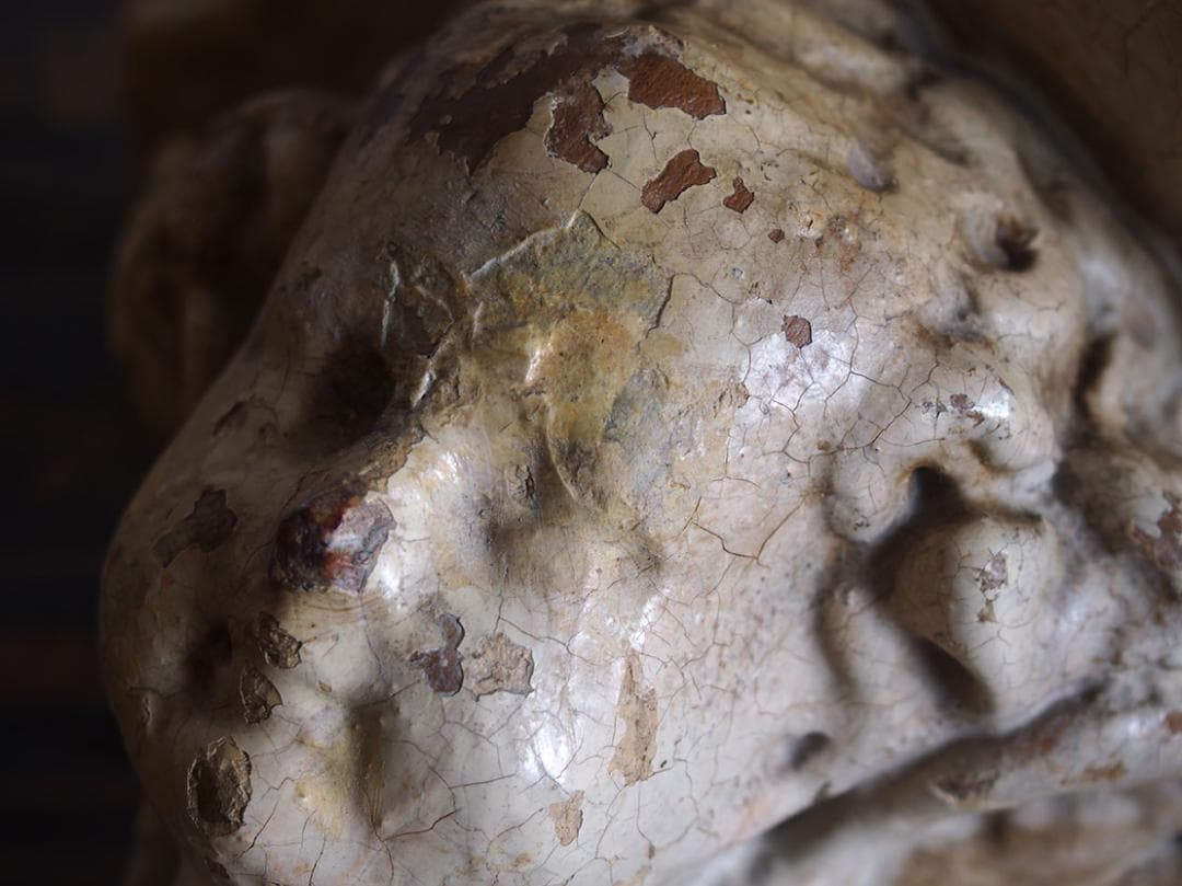 天使のコンソール 彫刻 ウォールシェルフ 家具部品 装飾 サルベージ