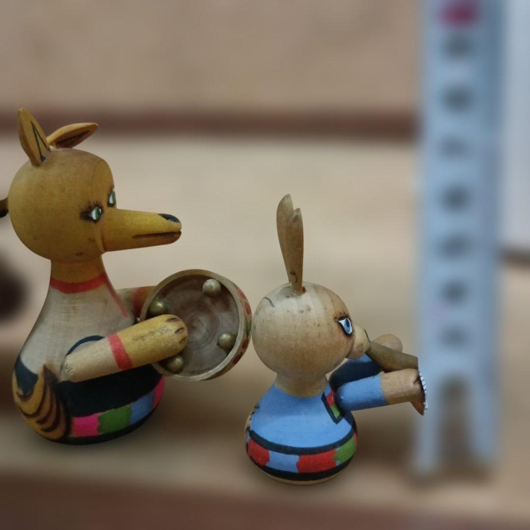 3970）ロシア製木製動物人形 置物 6体 ソビエト連邦時代