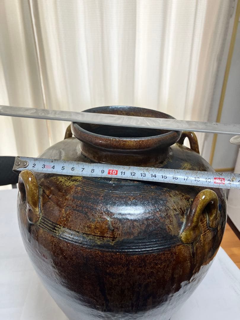 琉球 沖縄 酒壺 酒瓶 酒甕 三升？シリコン栓 泡盛容器 古酒作り 飴