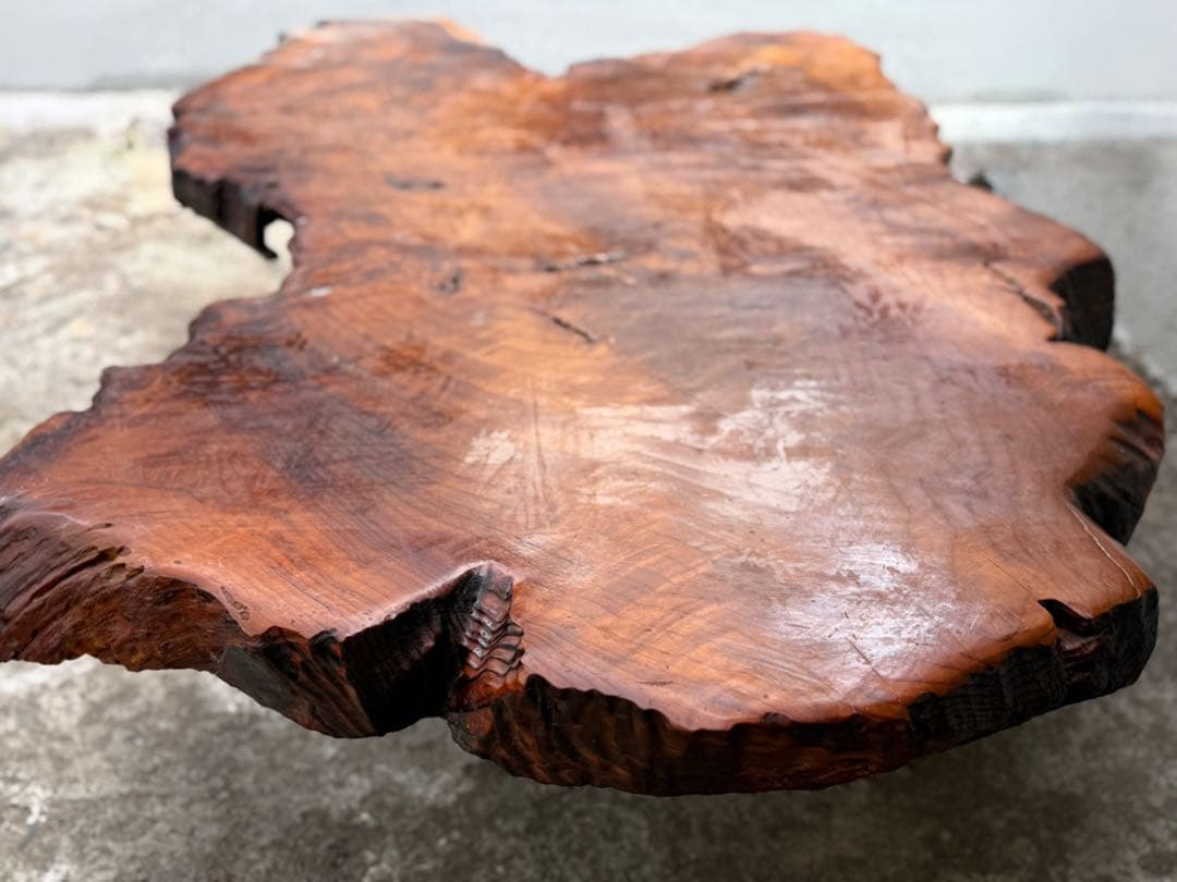 一枚板】天然Redwoodローテーブル@米国$3900で購入