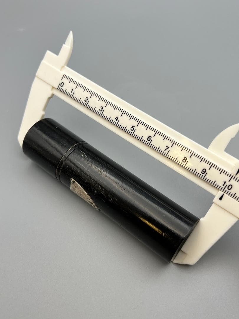 スターリングシルバー マウント付き 黒檀製 ハットピンホルダーボックス 1909