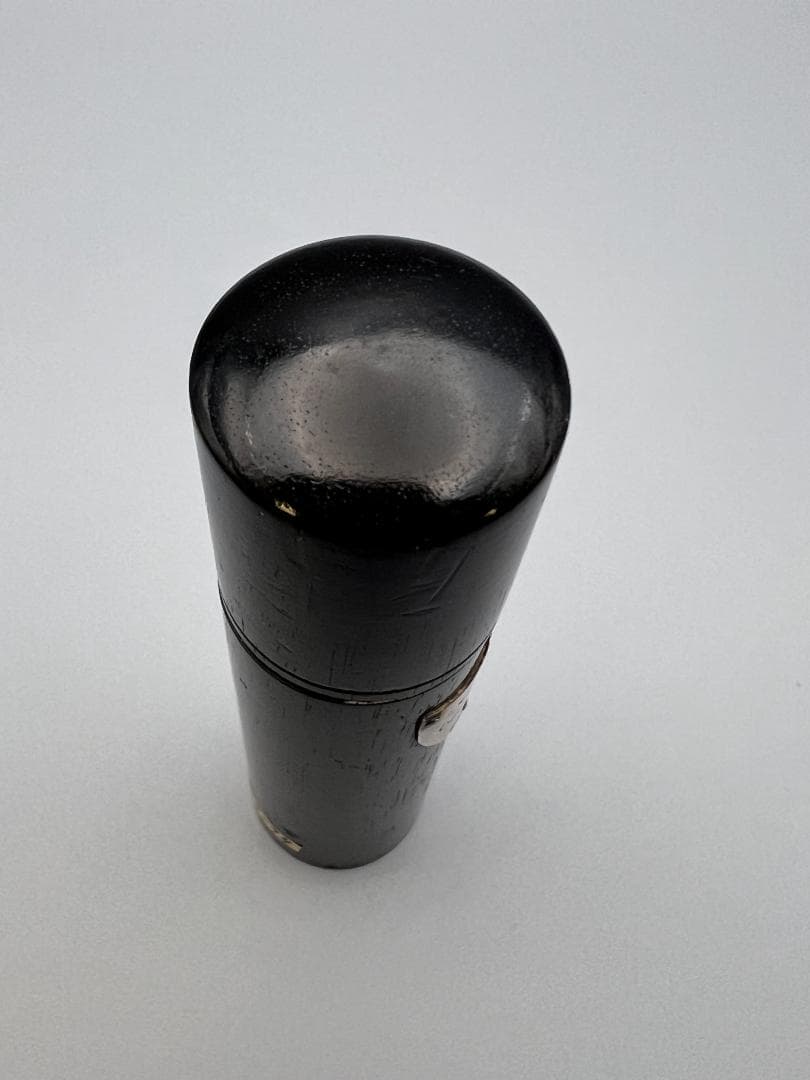 スターリングシルバー マウント付き 黒檀製 ハットピンホルダーボックス 1909