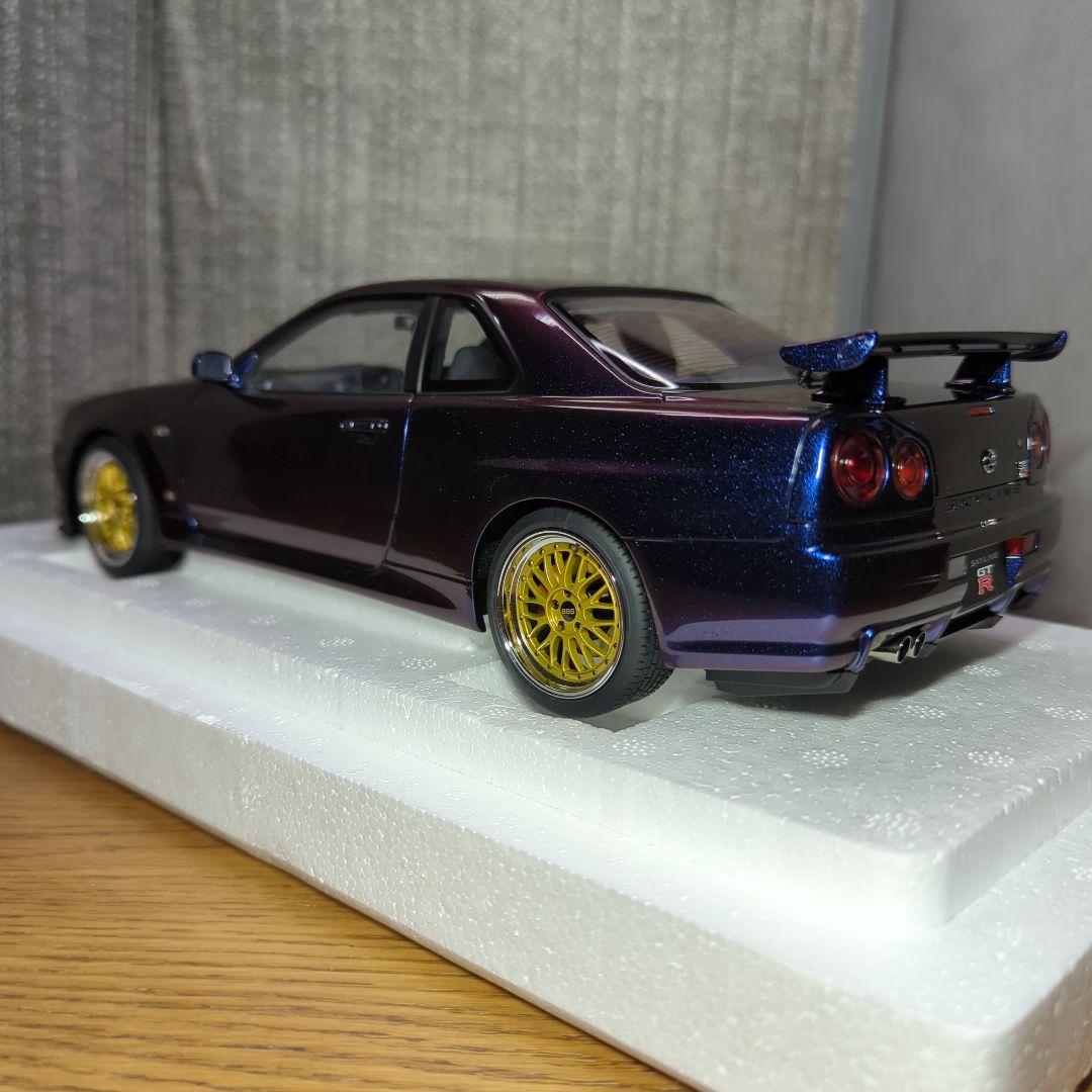 オートアート　GT-R 34　ミッドナイトパープル