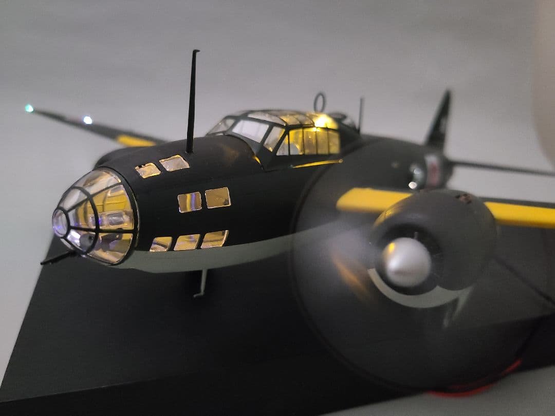一式陸上攻撃機 山本五十六搭乗機 リアルモーターライズ LED仕様 完成