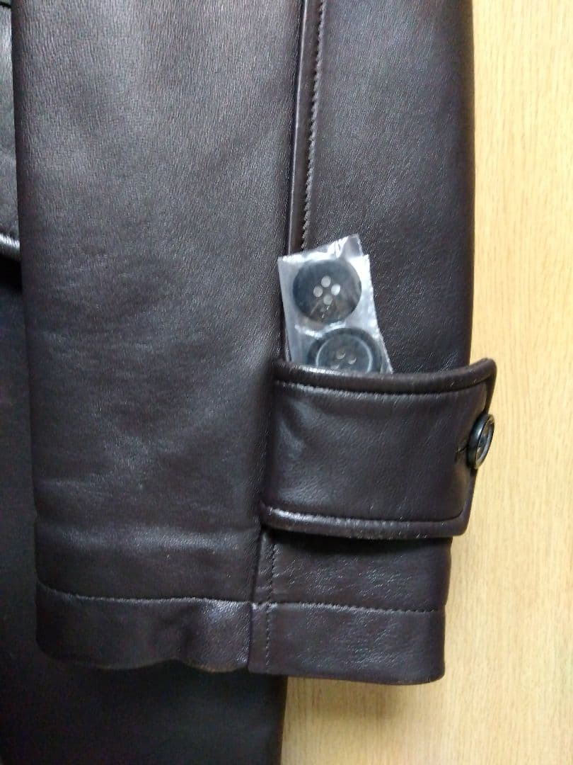 Paul Smith ラムレザー コート 中綿入り ステンカラーMブラウン美品