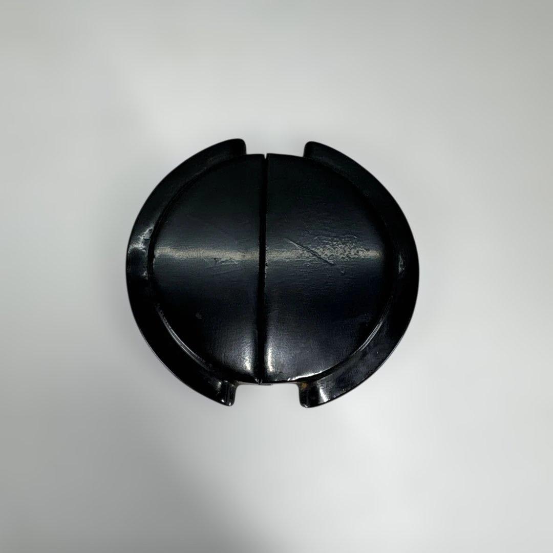 【中古品】山口錠鉄造　織部丸手桶茶入（共箱）USED〈税込・送料込〉