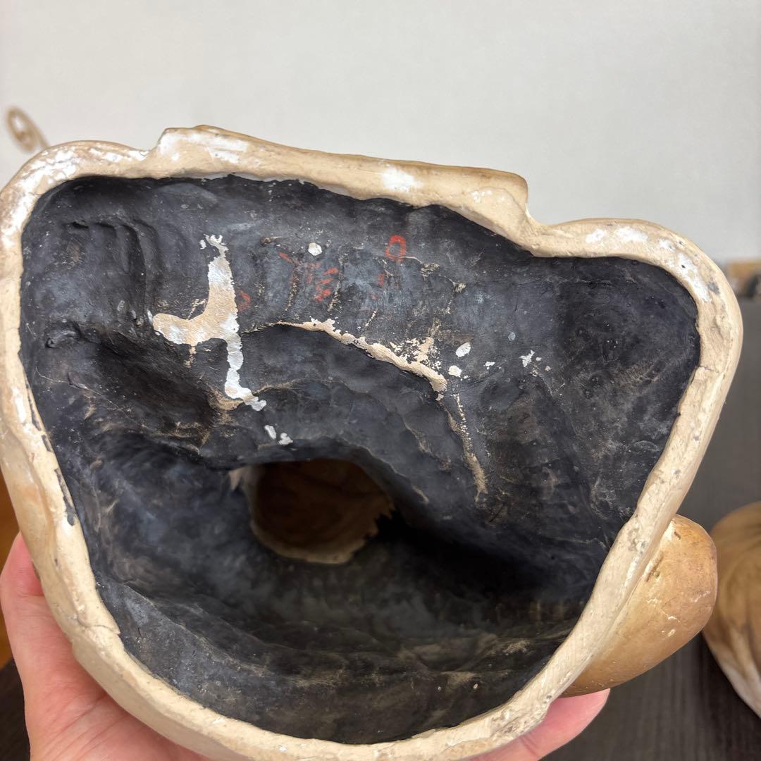 恵比寿 大黒天 像 置物 民芸品 陶器製 昭和レトロ 2体セット